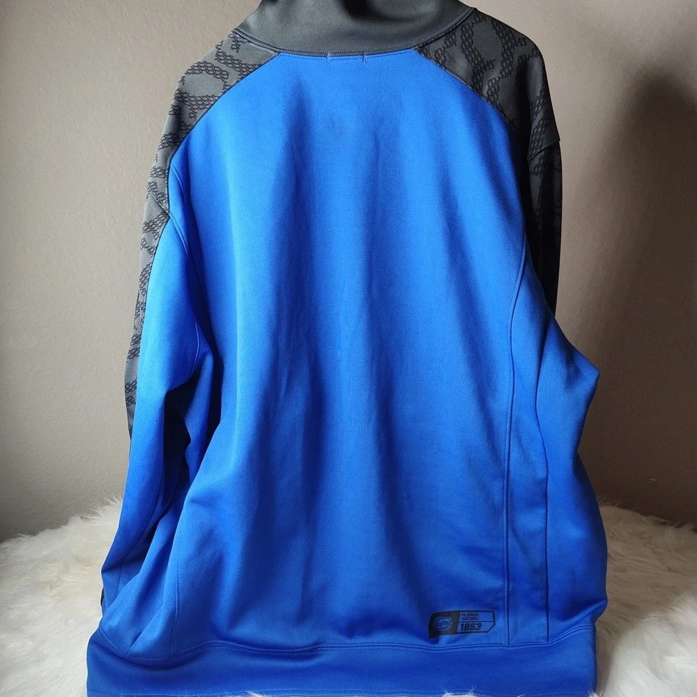 Florida Gators Full Zip Jacket Mens 2XL‎ Blue Black Embroidered Back Graphic